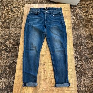 Express Dark Blue Ankle Jeans
